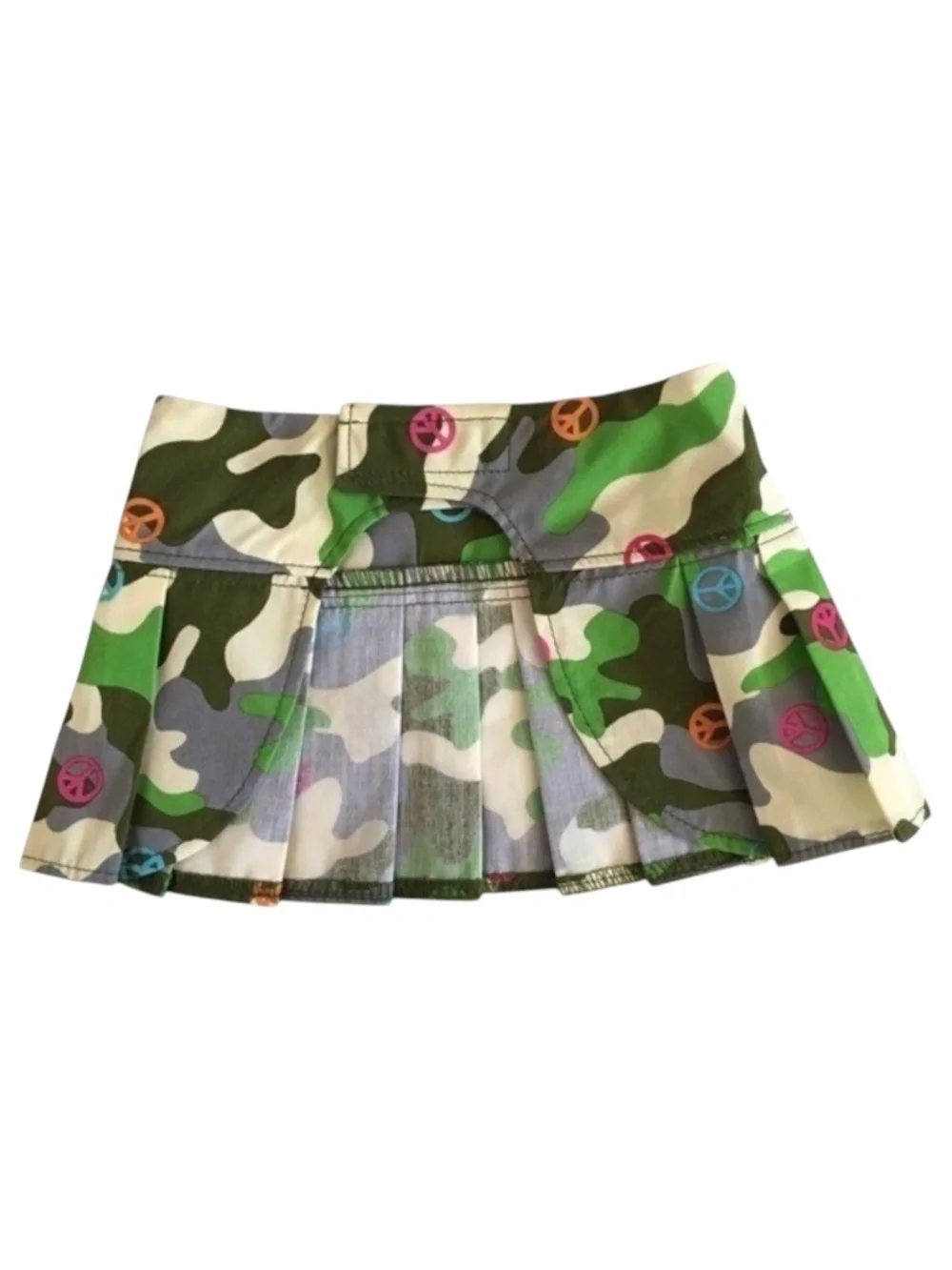 NWT SimplyDog 2pc Camo Skirt & Peace Top Dog Outfit Size S